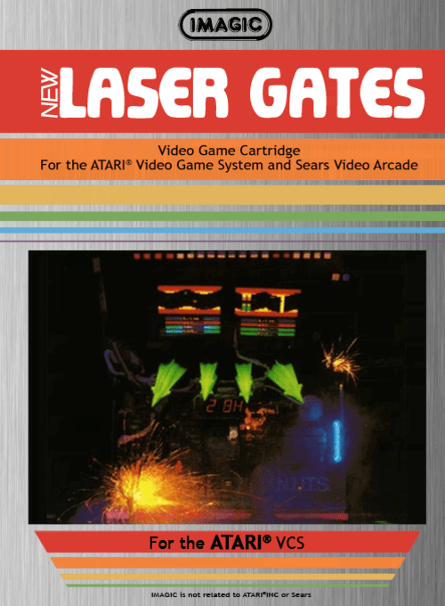 Laser Gates box art for Atari 2600